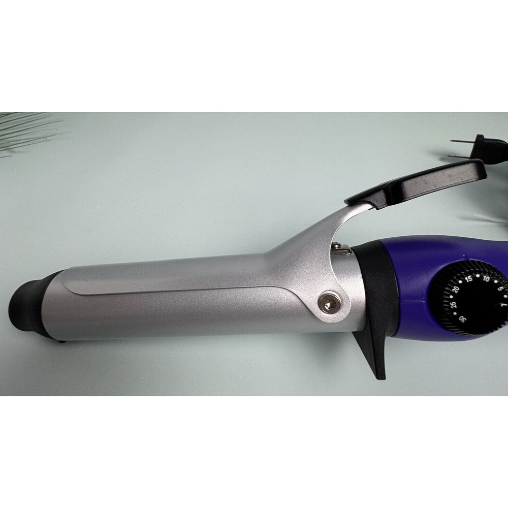 Remington 1 1/4" Ceramic Clipped Curling Iron Wand Relaxed Curls Purple - Picture 5 of 10
